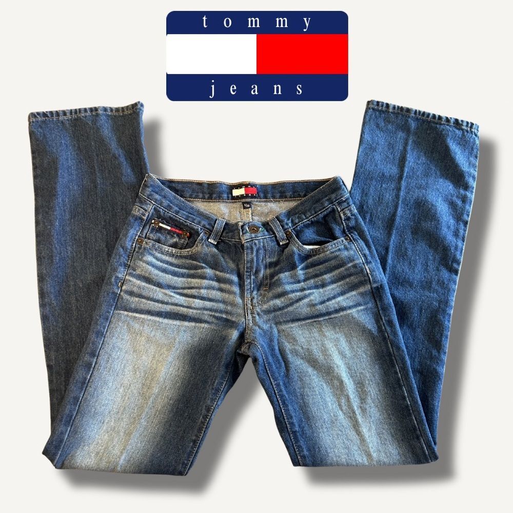 Y2K Tommy Hilfiger Hip Jeans – Optic Wash Low Rise Bootcut – Size 3 Inseam 32/33